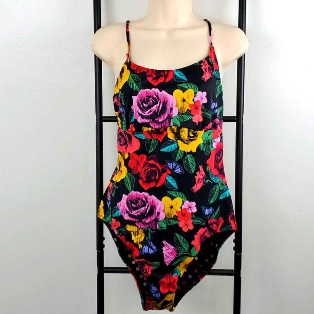 Vera Bradley Floral One Piece Swimsuit Womens Size 16 Colorful Swimwear